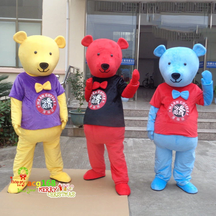 Halloween Oso Mascota Disfraz Traje Juegos con disfraces Fiesta Juego Vestido Elegante Trajes Adultos Foto 2 de 4