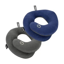 BCOZZY Pillow Bundle: Includes 2 Travel Neck Pillows for Adults in X-Large, F...
