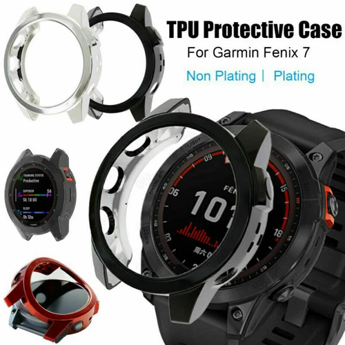 TPU Protector Case Cover For Garmin Fenix 7S 7 7X Solar Watch Bumper Frame Shell