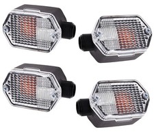 Set Blinker 6-eckig Clear für Simson SR50 S51 S50 S70 MZ ETZ 251 Glühbirne Gelb