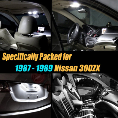 8Pc Super White Car Interior LED Light Kit Pack for 1987-1989