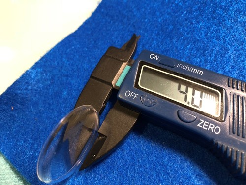 MENGE 5 NEUE ALTE LAGER RUNDE ARMBANDUHR H. KUPPEL ACRYL KRISTALL 21,6-37,8 mm - Bild 39 von 56