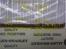 50 Mil-Spec Allen Bradley RCR07G361JS 360 Ohm 1/4W 5% Carbon Comp resistors