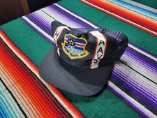 Vintage HQ AAVS New Era Snapback Trucker Hat Made In USA