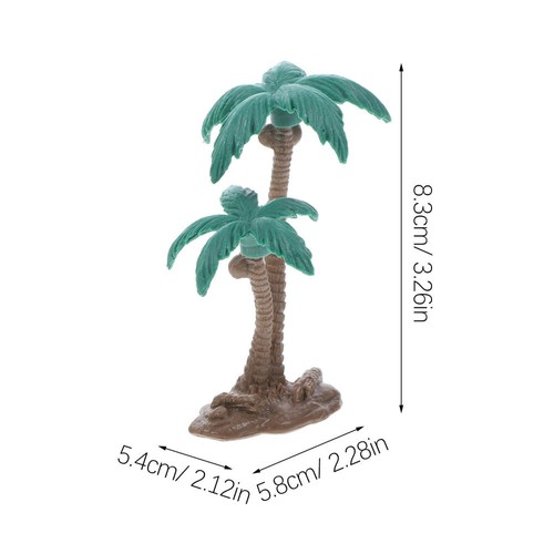 10 Pcs Simulated Coconut Tree Ornaments Office Miniature Scene Trees - Picture 2 of 12