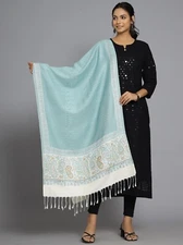 Pashmina Cashmere Paisley Scarf Shawl Wrap Stole Silk Soft Women Wool Warm India