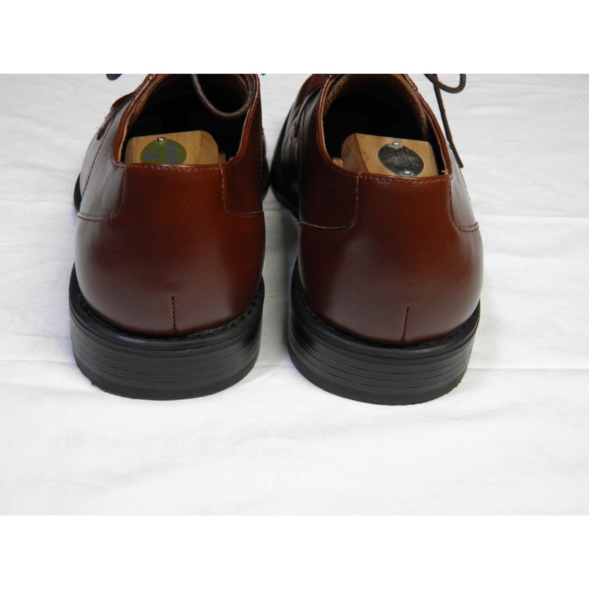 Stacy Adams Brown Leather Oxford Shoes Lace Up Square Bike  display picture 2