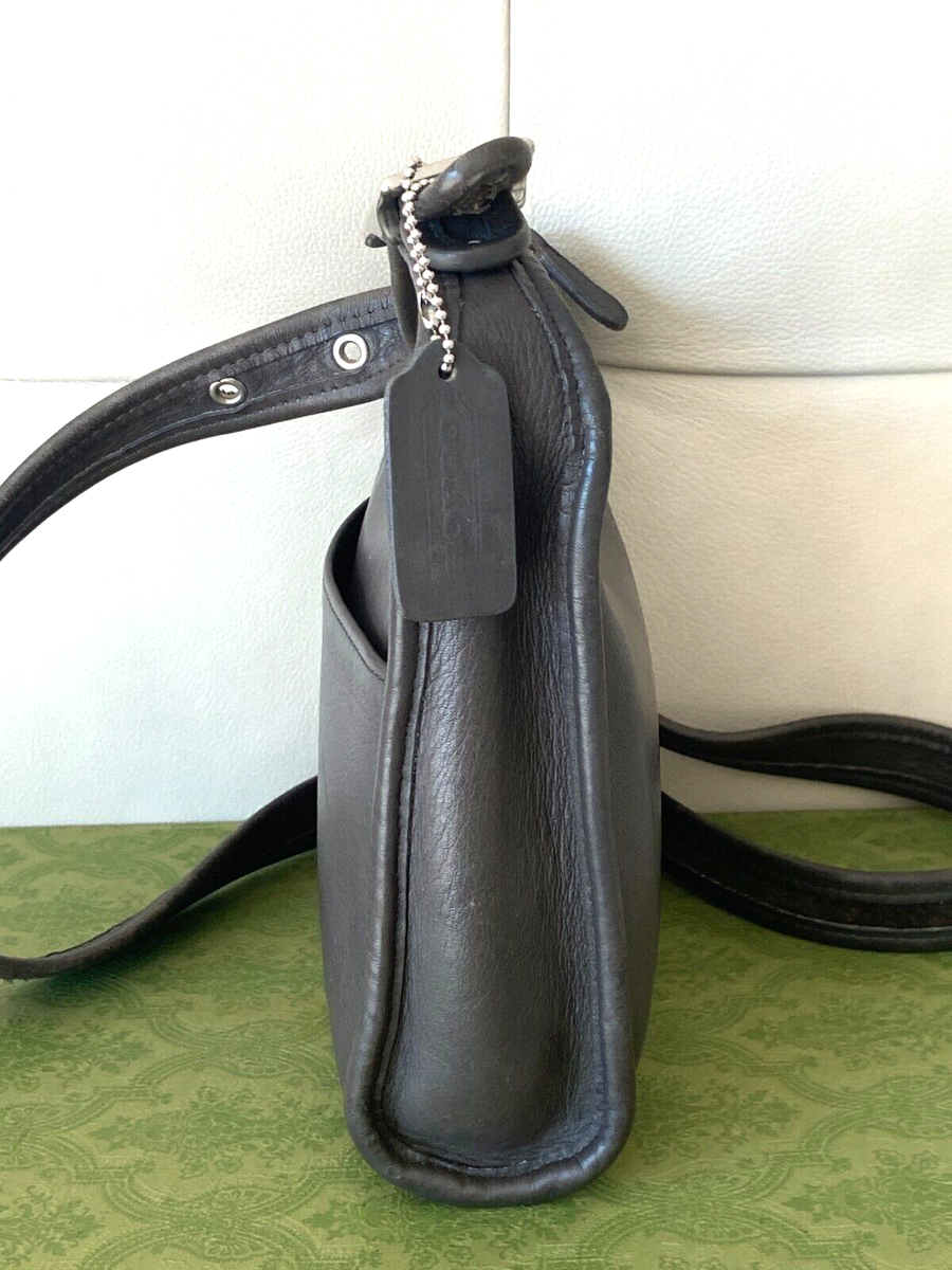 Vtg COACH #9997 Legacy Leather Small Zip Crossbody Bag, 90s - Dark