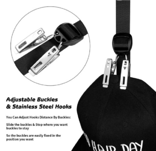 Baseball Cap Hat Rack Organizer – 20 Hook Wall/Door Hanger Storage Space Saver - Picture 4 of 5