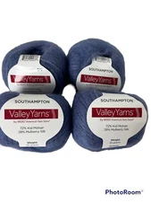 4 Skeins #16 Purple Valley Yarns WEBS America’s Yarn Store Mohair & Silk