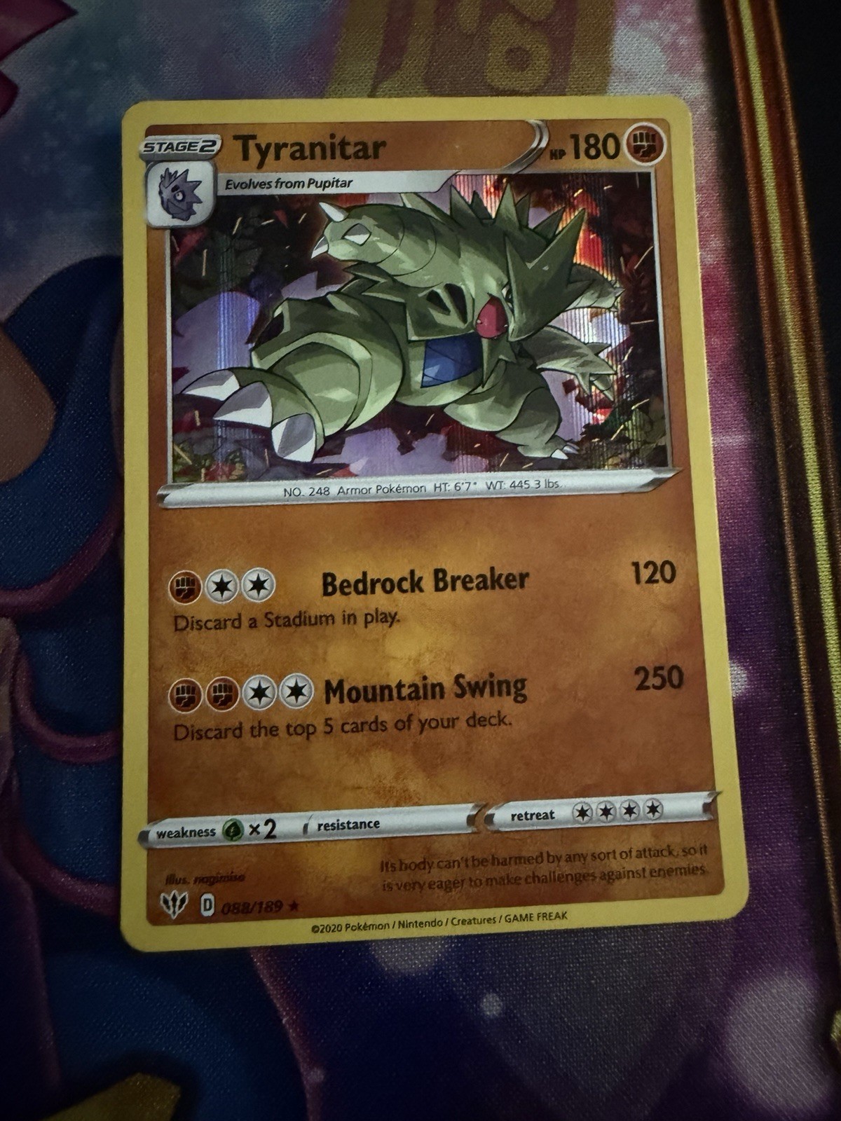 Tyranitar - 88/189 - Darkness Ablaze Holo - Pokemon TCG - LP