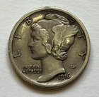 1916-S Mercury Dime,    *** BETTER DATE *** NICE GRADE ***