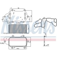 Nissens ÖLküHler Passend FüR Jeep Grand Cherokee IV WK WK2 3.0 CRD V6 4X4