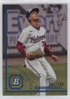 2022 Bowman Heritage Chrome Prospects Refractor 92/199 Robert Hassell III 17yt