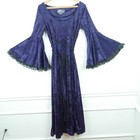 Eternal NYC Medium Dress 90s Witchy Vamp Goth Medieval Velvet Purple Vintage