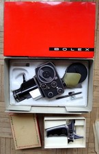 Bolex Paillard 8 mm Filmkamera Zoom Reflex P1 u. Auslöse-Handgriff, mit Kartons