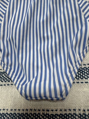 Cat And Jack Bathing Suit 6 Girls Small Red White Blue Stripe One Piece - Picture 3 of 3