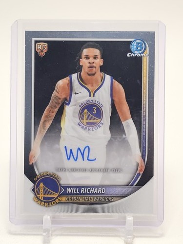 WILL RICHARD 2025-26 BOWMAN CHROME ROOKIE AUTOGRAPH BASE #BCA-WI WARRIORS Q3714