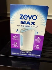Zevo Max Flying Insect Trap Starter Kit With 2 Cartridges For Home Use Catcher
