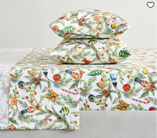 POTTERY BARN Ornament sheet set KING sheets  2 king pillowcases NWT