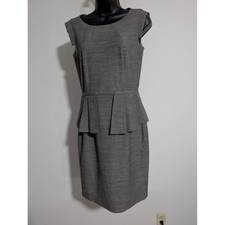 Antonio Melani Peplum Dress Sleeveless Career Business Linen Blend Size 2 Xsmall