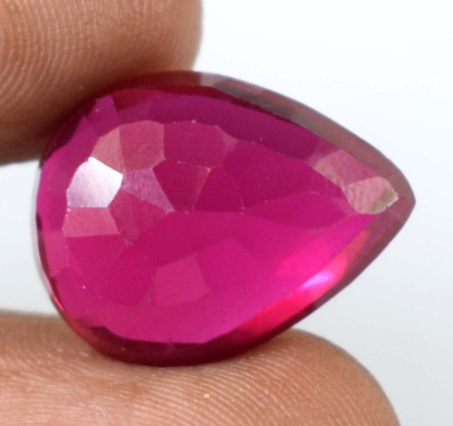 Ceylon Red Sapphire 11.75 Ct/15 mm Natural Pear Gemstone Certified E14019 - Picture 6 of 8