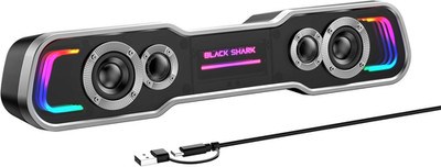 PC Lautsprecher Black Shark mit Tiefe Bässe Bluetooth /USB/USB C RGB-Beleuchtung