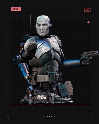 Bad Batch Echo Star Wars Motto 3D Büste / Figur / Skulptur von SW3D