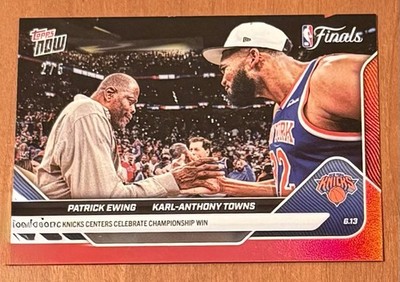 2025-26 TOPPS NOW NBA #344 PATRICK EWING & KARL-ANTHONY TOWNS # 2/5 RED PARALLEL
