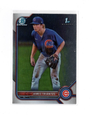 #ad #ad James Triantos 2022 Bowman Chrome #BCP 208 1st Bowman RC Chicago Cubs $1.51