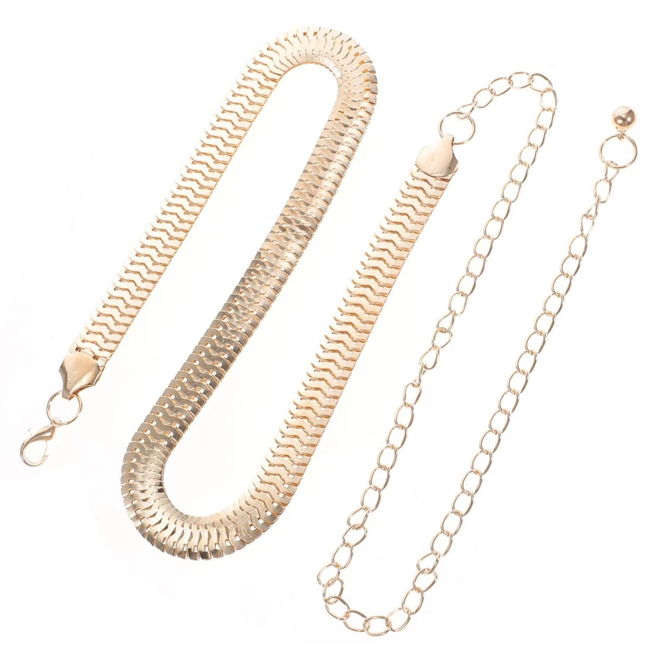 2 pz cinture in metallo alla moda DONNE DONNA A Vestiti eleganti Abito Dress - Immagine 2 di 4