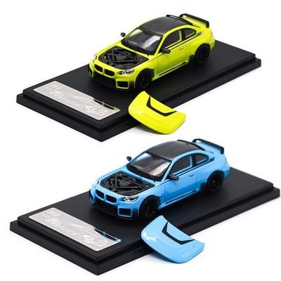 Fei xiang FX 1:64 BMW* M2 Saint Paul Yellow /Zandford blue Diecast Model Car