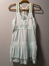 Adidas Stella McCartney Barricade Aqua Tennis Dress  40 Womens M Racer Back