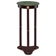 Coaster Accent Table Merlot Round Green Marble Top 27.5"H Plant Stand Wood Frame