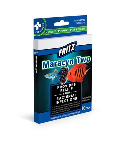 Fritz Aquatics Mardel Maracyn Two, 10 count 1 gram each Aquarium Medication - 第 1/1 張圖片