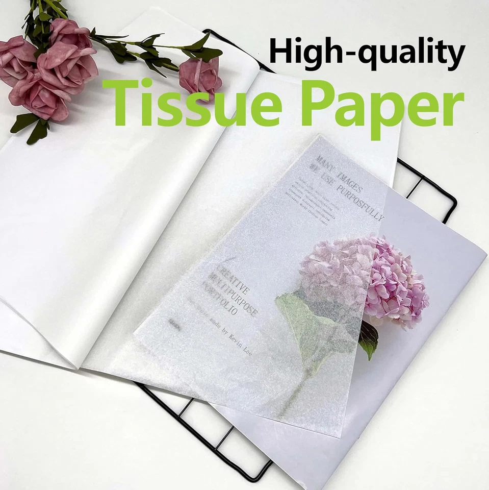 100 Sheets 20"X14" White Tissue Paper for Gift Bags, Recyclable Holiday Decorati - Image 3 of 4