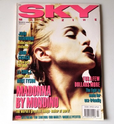 Sky Magazine | March 1991 | Madonna, Mondino | Michelle Pfeiffer, Mike Tyson