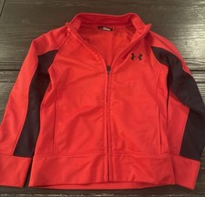 Boy  s Under Armour Red Black Zip Up - Size 6
