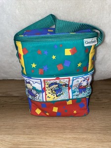 Vintage Gerber Insulated Baby Bottle Cooler Bag Vinyl Nursery Rhymes