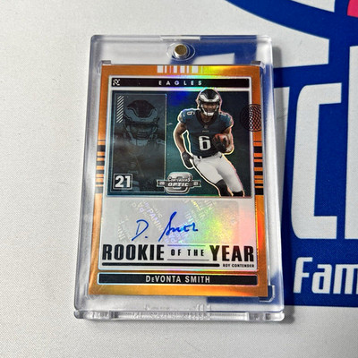 Panini 2021 Contenders Optic DeVonta Smith #RYC-DVS Orange Prizm /20 Eagles
