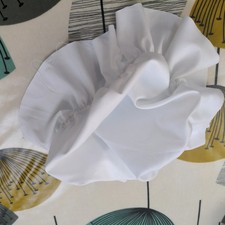 WHITE MOP CAP HAT VICTORIAN MAID TUDOR FANCY DRESS COSTUME ACCESSORY