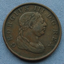 1813 1 Stiver Coin UK Britain Guyana Essequebo & Demarary Token George III