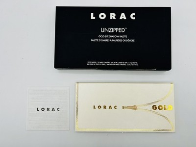 LORAC ''UNZIPPED'' Gold Eye Shadow Palette 10 Shadows 1 Primer NEW IN BOX