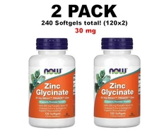 Zinc Glycinate, 2 PACK, 120 Softgels (240 total), Prostate Health