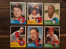 1963 Topps Baseball Lot of 6 EX-NM