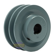 3.5" Cast Iron 3/4" Shaft Pulley Sheave Single 2 Groove V Style A Belt 4 L Piece