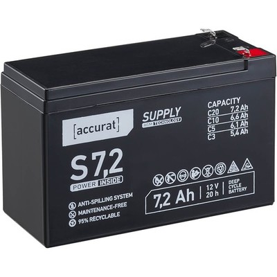 12V 7,2Ah AGM Batterie Versorgungsbatterie USV Notstrom Kinderauto Akku 12 Volt