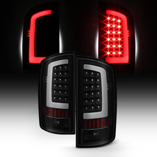 - for 03-06 Dodge Ram 1500 2500 3500 LED DRL Light Tube Black Smoked Tail Brake