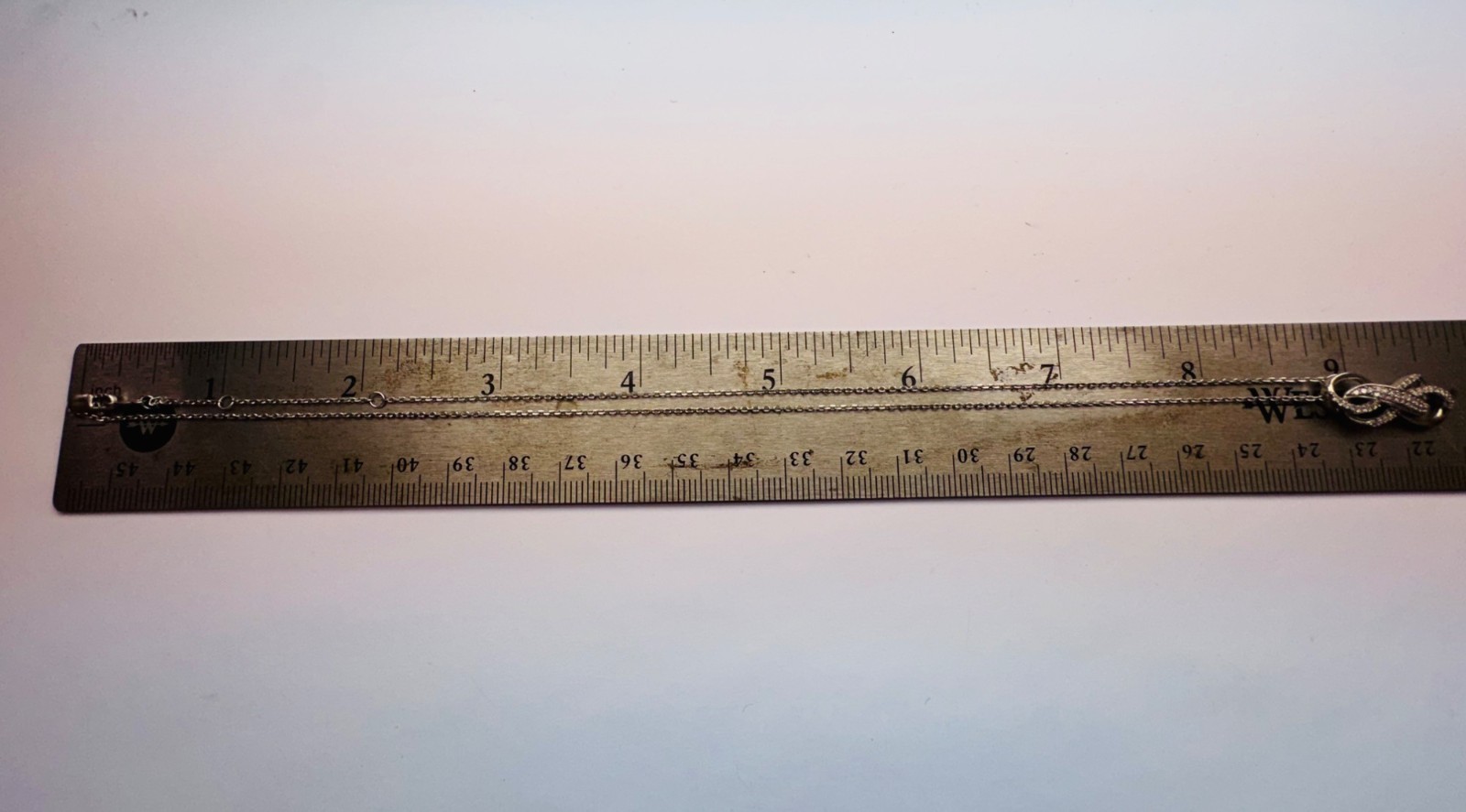 Estate Sterling Silver 925 Infinity Loop Necklace… - image 10