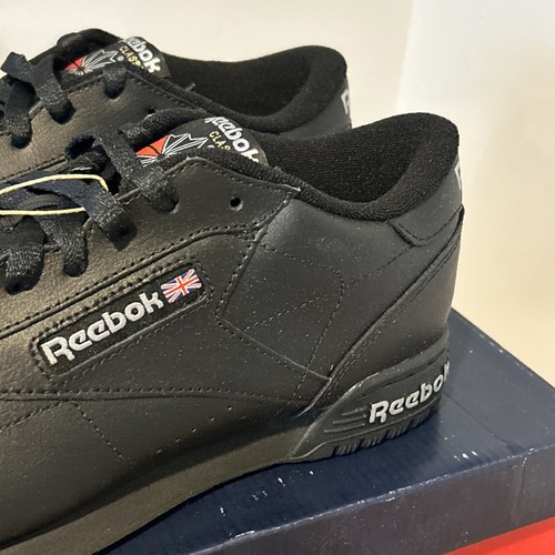 Mens Reebok Exofit Black Leather Trainers Low Cut Sneaker Shoes Mens 11 - Picture 3 of 12